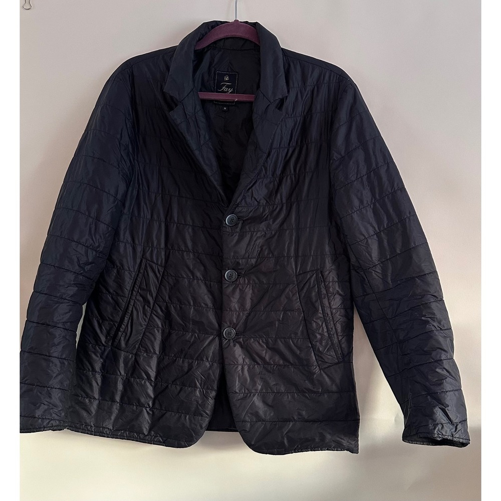 Fay Double Coat Mens Navy Blue Quilted Blazer Jacket Made in Italy NAM58311240 M